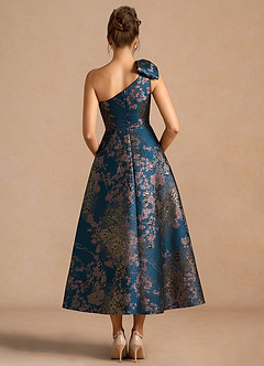 Jonelle Blågrøn Blomster Midikjole image2