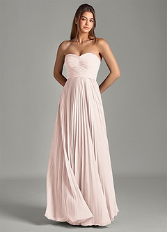 Azazie Chiana Abiti da Damigella Abito A-Line in Chiffon Senza Cinturino Petalo Di Rosa image2