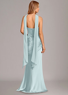 Azazie Pelagia Brudtärnklänningar Klä av Sjöjungfru i Stretch Satin Korsett Dimma Konvertibel image4