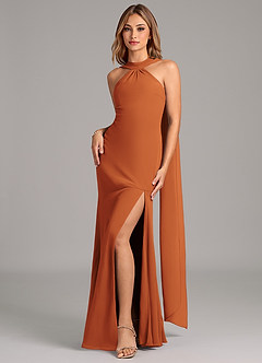 Azazie Kinsley Brautjungfernkleider Meerjungfrau-Linie Plissee Chiffon Kleid Kanel image4