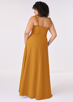 Barbie ♥ Azazie Bridesmaid Dresses Butterscotch A-Line Sweetheart Neckline Chiffon Dress image7