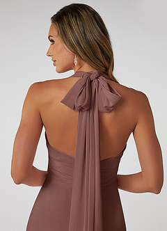 Azazie Fifi Bridesmaid Dresses Espresso A-Line Strapless Chiffon Convertible Dress image4