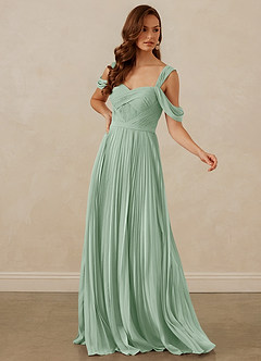 Christian Siriano Bridal for Azazie 1013 Bridesmaid Dresses Agave A-Line Off the Shoulder Chiffon Dress image7