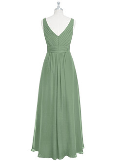 Azazie Pierrette Bridesmaid Dresses Matcha A-Line Pleated Chiffon Dress image8