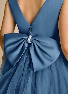 Azazie Pear Flower Girl Dresses Twilight Ball-Gown Bow Tulle Dress image6