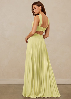 Christian Siriano Bridal for Azazie 1009 Bridesmaid Dresses Lemon Sorbet A-Line Pleated Chiffon Dress image3