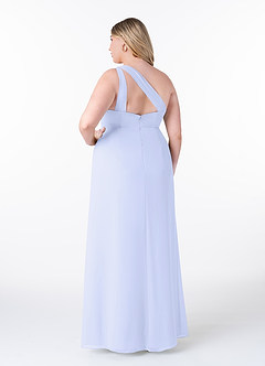 Azazie Maive Bridesmaid Dresses Lavender Sheath Pleated Ruffle Chiffon Dress image8