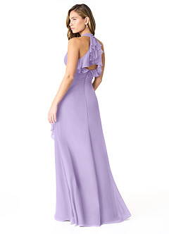 Azazie Aviv Bridesmaid Dresses Lilac A-Line Pleated Chiffon Dress image2