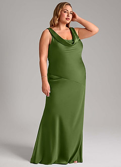 Azazie Rylina Bridesmaid Dresses Juniper Mermaid Stretch Satin Dress image10