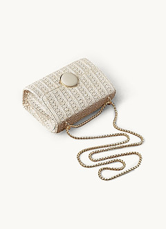 front Straw Weaving Crossbody Bag