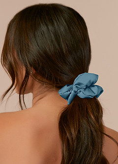 front Matching Color Bridesmaid Stretch Satin Over Size Scrunchies