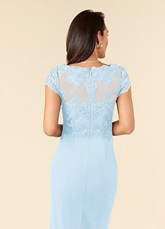 Azazie Carmen vestidos de madre de la novia Vestido de Azul Cielo de Encaje de Recto image6