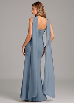 Azazie Kinsley Bridesmaid Dresses Twilight Mermaid Pleated Chiffon Dress image2