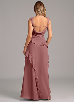 Azazie Sloane Bridesmaid Dresses Desert Rose A-Line Sweetheart Neckline Chiffon Dress image2