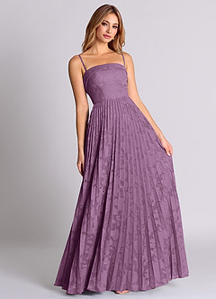 Azazie Mariana Bridesmaid Dresses Wisteria A-Line Strapless Floral Burnout Convertible Dress image7