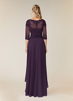 Azazie Monza Mother of the Bride Dresses Plum A-Line Lace Chiffon Dress image3
