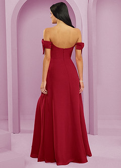 Barbie ♥ Azazie Bridesmaid Dresses Scarlet A-Line Off the Shoulder Chiffon Convertible Dress image2