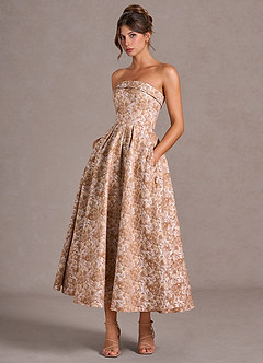 Maxi jurk Emberlyn Bruin Multi image3