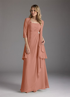 Azazie Weisz Mother of the Bride Dresses MAI TAI A-Line Square Neckline Pleated Chiffon Dress image3