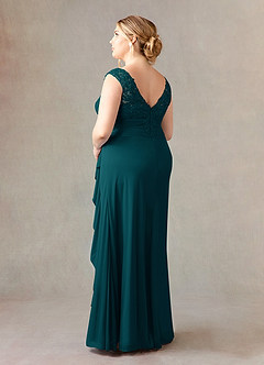 Azazie Edelin Mother of the Bride Dresses Pine A-Line Sweetheart Neckline Pleated Mesh Dress image14