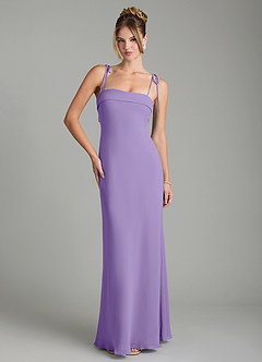 Azazie Ellia Bridesmaid Dresses Tahiti Sheath Bow Chiffon Dress image1