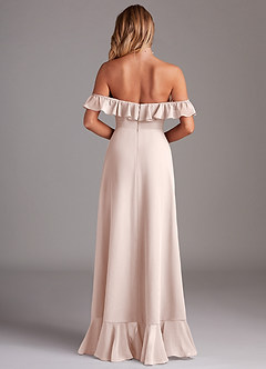 Azazie Lyra Robes de demoiselle d'honneur Robe Trapèze Convertible en Mousseline de soie Rose Pétale image7