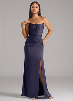Azazie Marla Bridesmaid Dresses Stormy Sheath Strapless Stretch Satin Convertible Dress image3