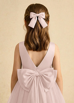 front Girls Matte Satin Bow Hair Clip