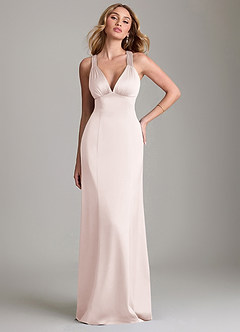 Azazie Cemion Brudtärnklänningar Klä av A-Linje i Stretch Satin Rodnande Rosa image1