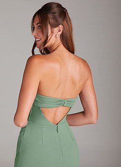 Azazie Leonis Bridesmaid Dresses Matcha Sheath Strapless Stretch Crepe Convertible Dress image5