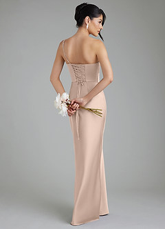 Azazie Sabrina Brautjungfernkleider Meerjungfrau-Linie Korsett Stretch-Satin Kleid Englisches Rosa image2