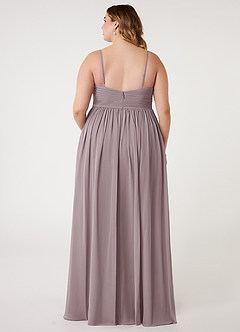 Azazie Alia Bridesmaid Dresses Dusk A-Line Pleated Chiffon Dress image7