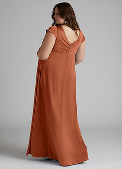 Azazie Allessia Brautjungfernkleider für Schwangere A-Linie Plissee Stretch-Satin Bodenlänge Kleid image9