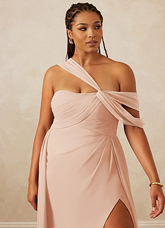 Christian Siriano Bridal for Azazie 1014 Brautjungfernkleider A-Linie Schulterfrei Chiffon Kleid Englisches Rosa image15