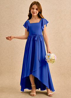 Azazie Milly Girls Formal Flower Girl Klänningar Klä A-Line i Chiffong Plisserad image4