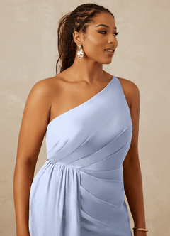 Christian Siriano Bridal for Azazie 1003 Robes de demoiselle d'honneur Robe Fourreau en Mousseline de soie Ue épaule Eis image14
