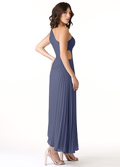Azazie Kirra Bridesmaid Dresses Stormy A-Line One Shoulder Chiffon Dress image4