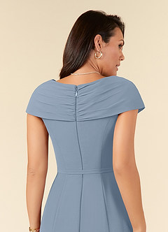 Azazie Bailora Mother of the Bride Dresses Dusty Blue Mermaid Ruched Chiffon Dress image5