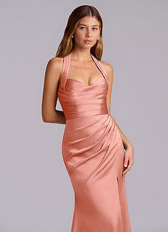 Azazie Destiny Suknie dla druhen Syrena Dekolt w kształcie serca Satyna elastyczna Do ziemi Sukienka image5