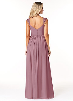Azazie Cleobella Bridesmaid Dresses Vintage Mauve A-Line Sweetheart Lace Chiffon Dress image2