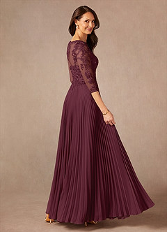 Azazie Corinne Mother of the Bride Dresses Cabernet A-Line Sequins Chiffon Dress image2