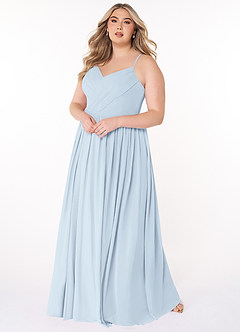 Azazie Cora Bridesmaid Dresses A-Line Pleated Chiffon Floor-Length Dress image7