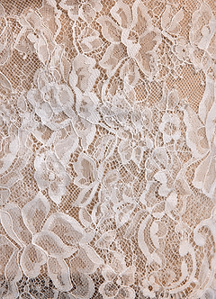 Azazie Bella Wedding Dresses Diamond White Nude Sheath Tulle Dress image10