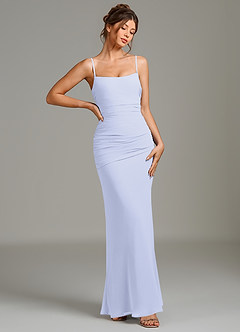 Azazie Whitley Jurken voor bruidsmeisjes Jurk van Chiffon met Zeemeermin Strapless Lavendel image6