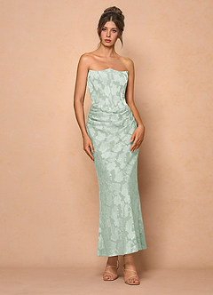 slim fit dress slacks Elegant Straps Mermaid Mint Green Long Lace Prom/Evening Dress TP0986 –  Tirdress main image 1