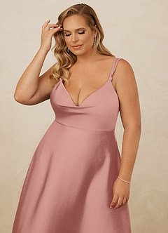 Christian Siriano Bridal for Azazie 1001 Bridesmaid Dresses Rosette A-Line Sweetheart Neckline Stretch Satin Dress image16