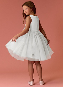 Barbie ♥ Azazie Flower Girl Dresses Diamond White Dress image7