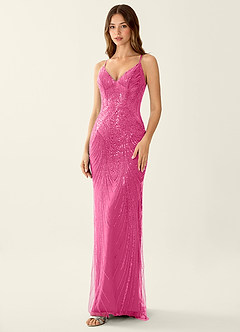 Magnolia Fuchsia Sequins Mermaid Maxi Dress image4