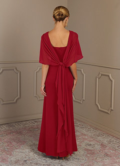 Azazie Dion Mother of the Bride Dresses Scarlet Sheath Scoop Stretch Crepe Dress image6