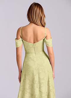 Azazie Marley Brudtärnklänningar Klä av A-Linje i Blommig Utbrändhet Av axeln Citronsorbet Konvertibel image2